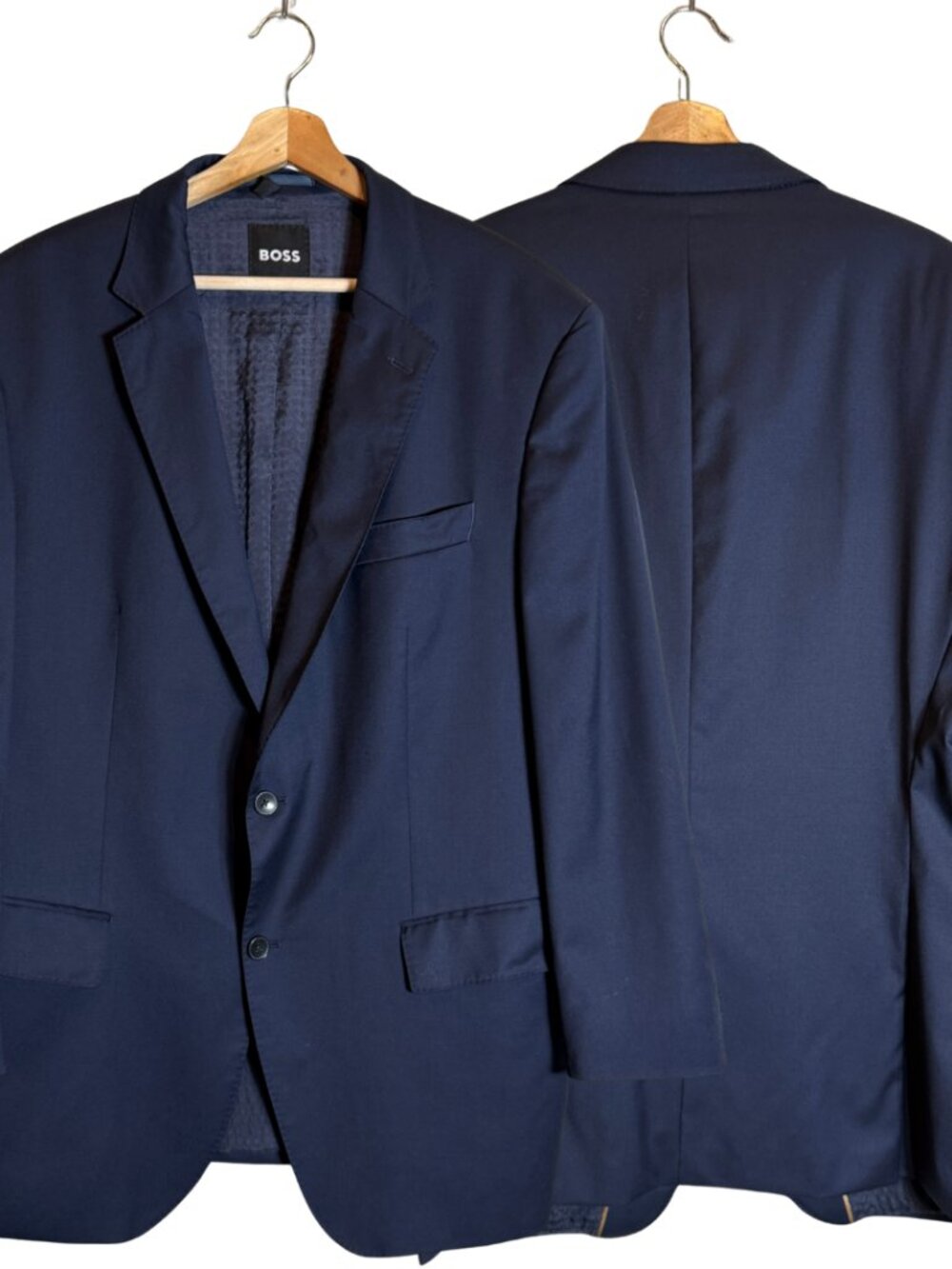 Boss Hugo Boss Wool Sport Coat Dinner Jacket Blazer Men's 48R Blue Career Formal